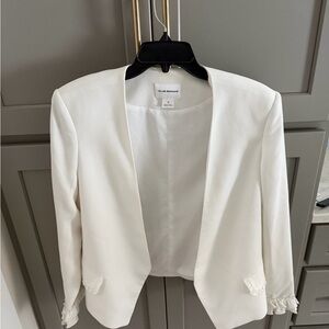 Club Monaco Ruffled White Blazer, NWOT